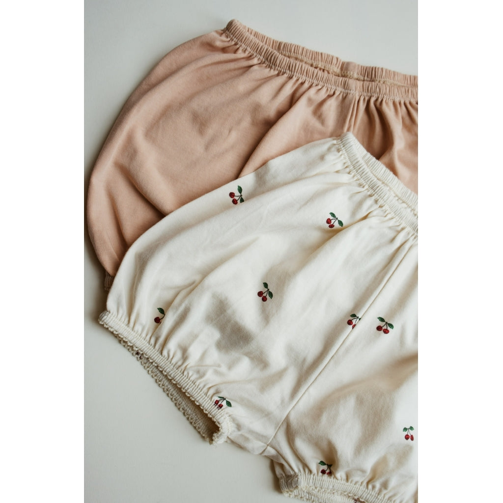 Παιδικά βαμβακερά σορτσάκια 2τμχ Cherry/Toasted Almond 3M-3Y Konges Slojd