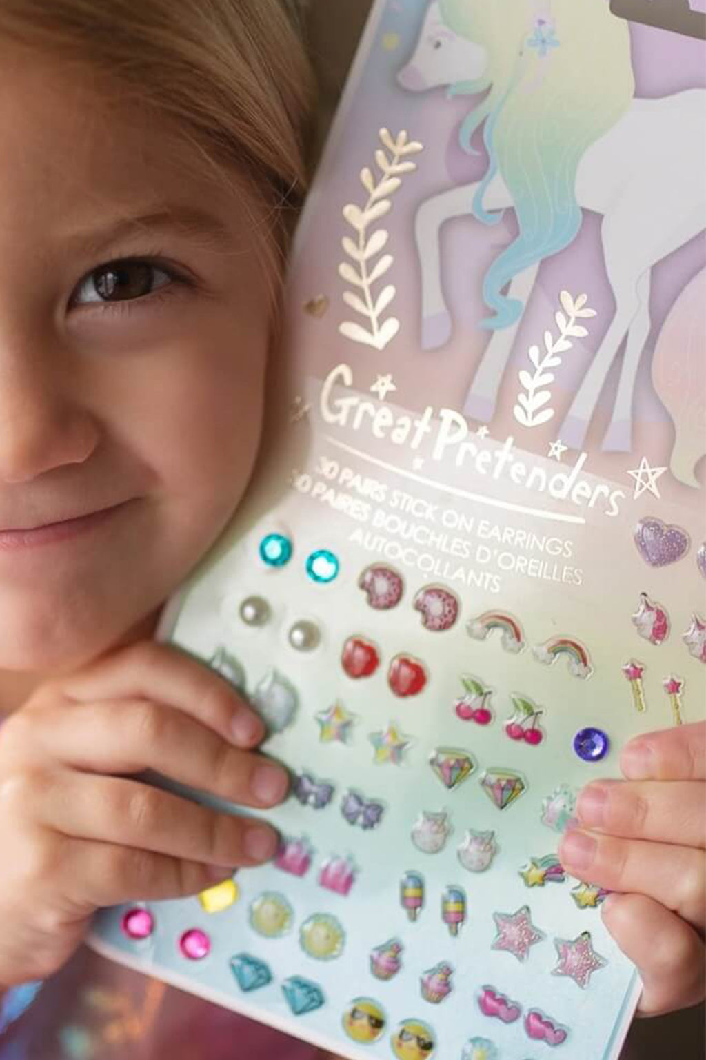 Great Pretenders Παιδικά Αυτοκόλλητα Σκουλαρίκια 'Μονόκερος' (30 ζευγάρια) 3+ ετών