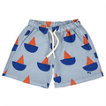 Kid's Light Blue Sail Boat All Over Shorts 2-11Y Bobo Choses