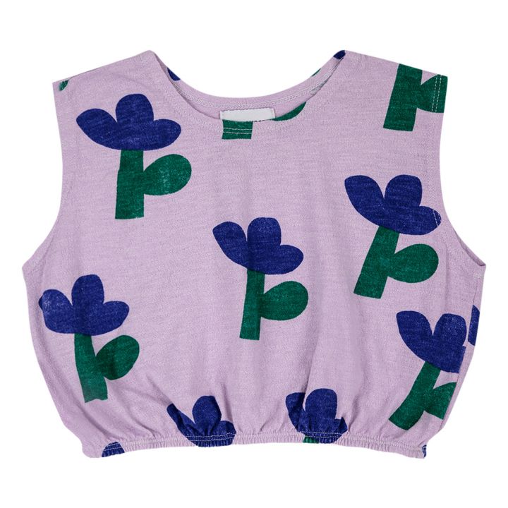 Sea flowers all over tank top 2-11Y levander - Bobo Choses