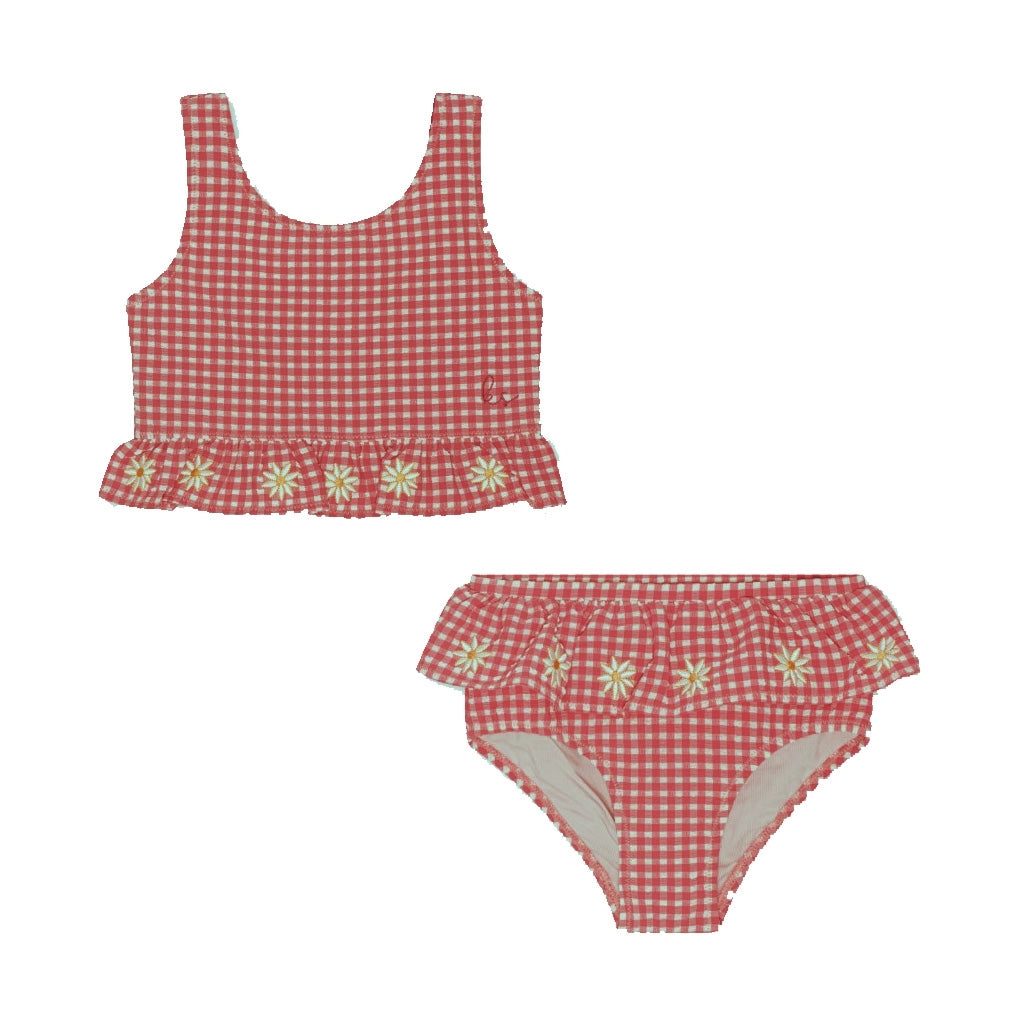Kid's bikini swimsuit Soline Desert Rose Gingham 9M-10Y - Konges Slojd
