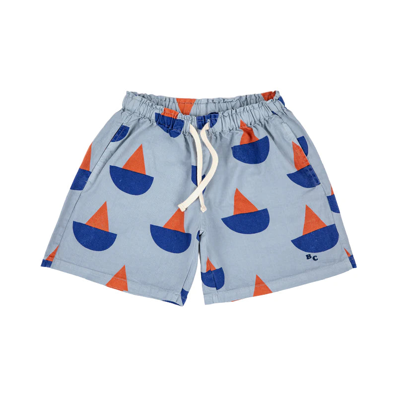 Kid's light blue swimsuit with boats-Bobo Choses-2-11Y