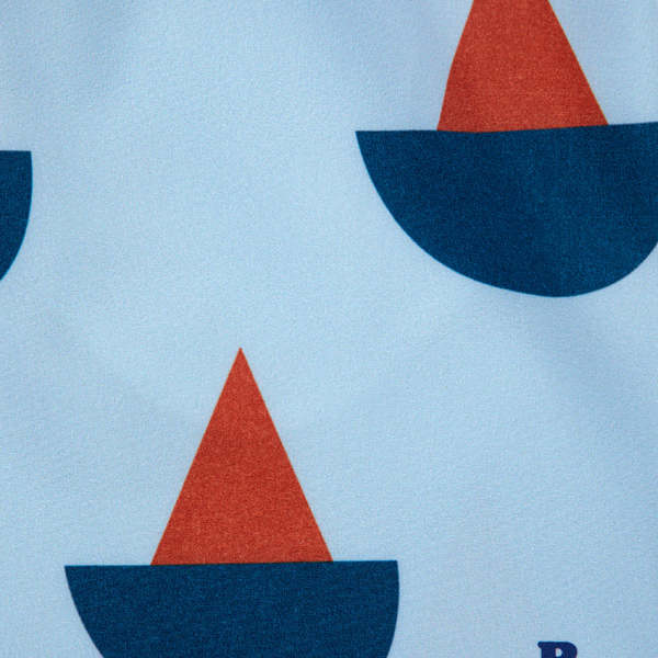 Kid's light blue swimsuit with boats-Bobo Choses-2-11Y
