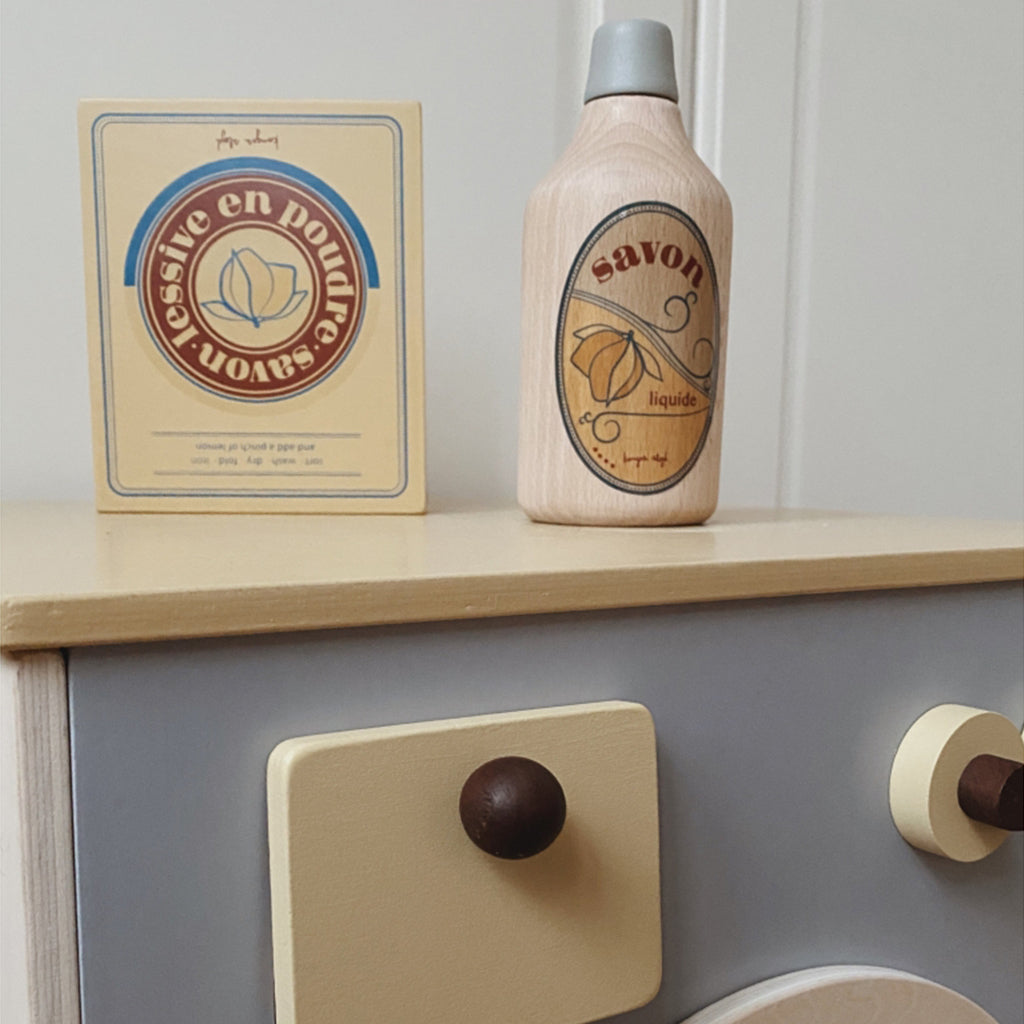 Ξύλινο Παιδικό Παιχνίδι Σαπούνι Πλυντηρίου Ρούχων σετ 2τμχ Konges Slojd