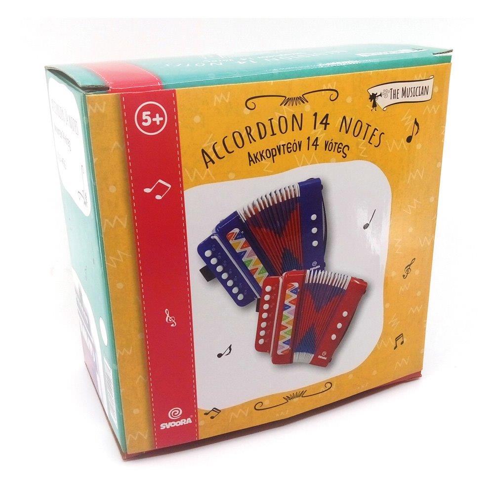 Svoora Blue Accordion with 7 keys (14 notes)