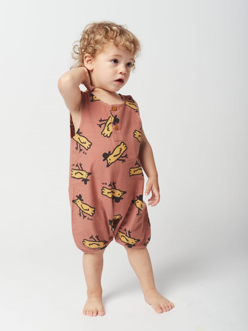Multicolour all over playsuit Mr Birdie - Bobo Choses 6-24M
